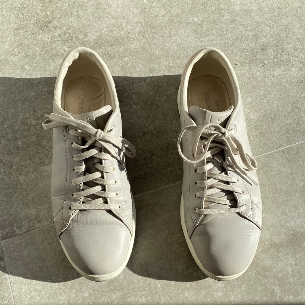 Call Haan Leather grand sport Oxford Sneaker in color silver fox